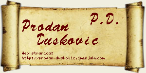 Prodan Dušković vizit kartica